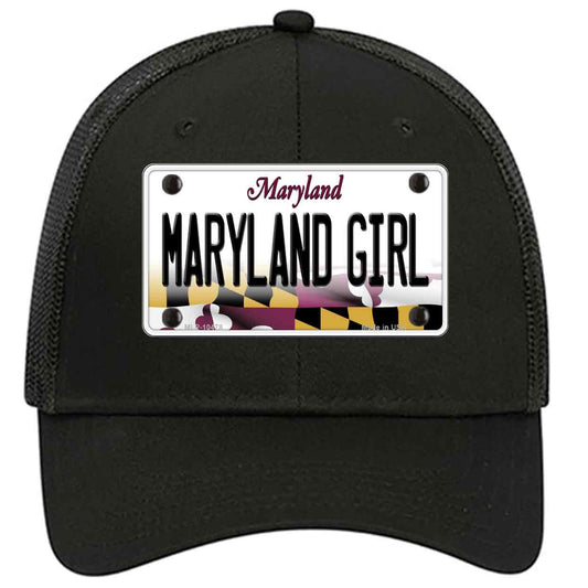 Maryland Girl Maryland Novelty Black Mesh License Plate Hat
