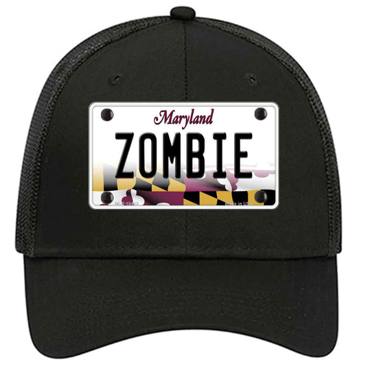 Zombie Maryland Novelty Black Mesh License Plate Hat