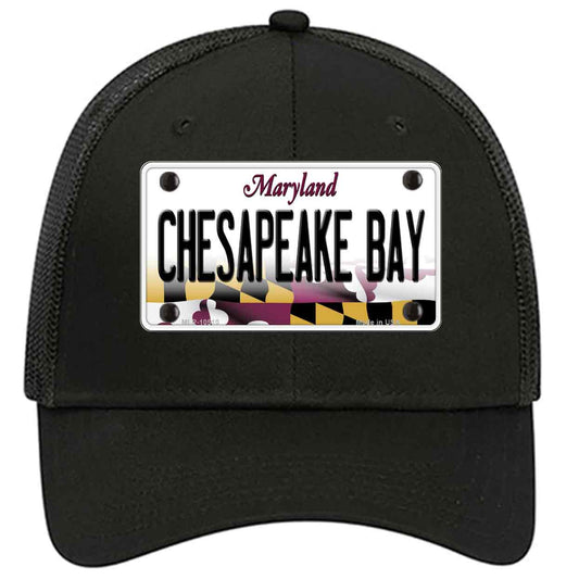 Chesapeake Bay Maryland Novelty Black Mesh License Plate Hat