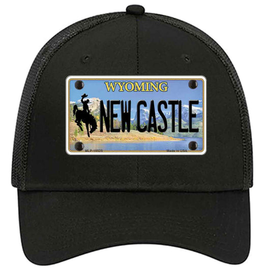 New Castle Wyoming Novelty Black Mesh License Plate Hat