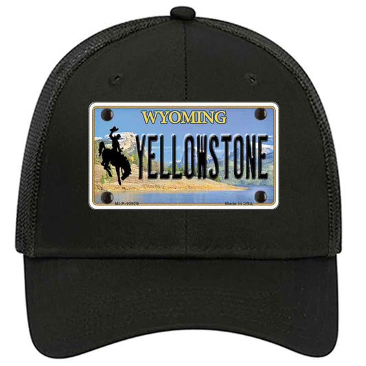 Yellowstone Wyoming Novelty Black Mesh License Plate Hat