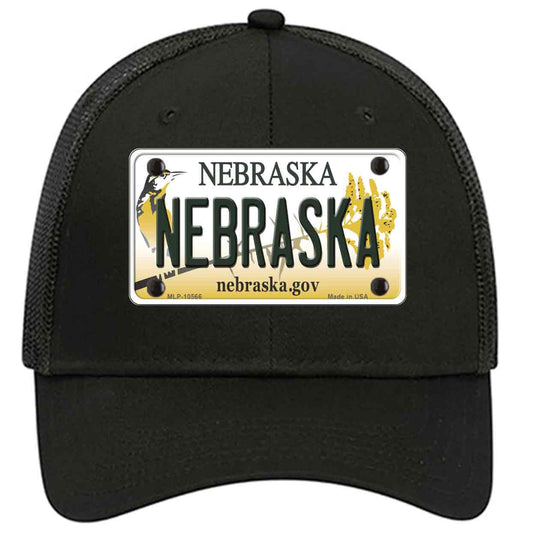 Nebraska Gov Novelty Black Mesh License Plate Hat