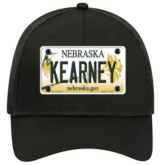 Kearney Nebraska Novelty Black Mesh License Plate Hat