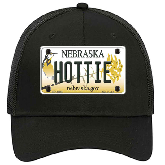 Hottie Nebraska Novelty Black Mesh License Plate Hat