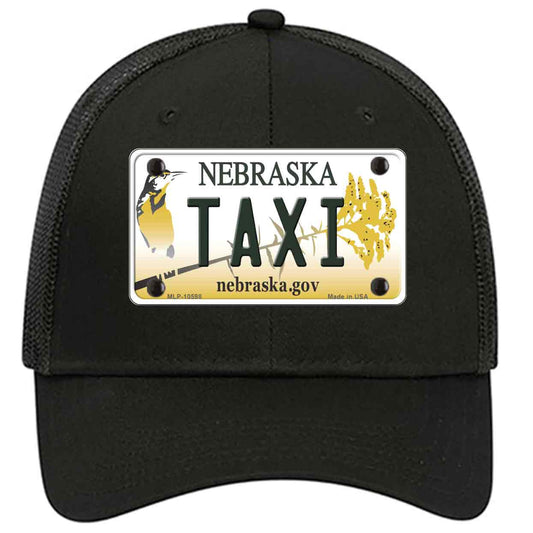 Taxi Nebraska Novelty Black Mesh License Plate Hat