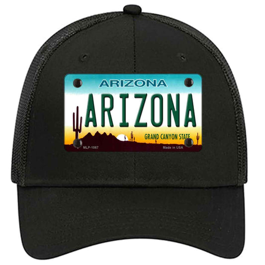 Arizona Novelty Black Mesh License Plate Hat