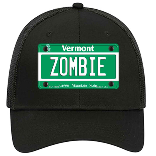 Zombie Vermont Novelty Black Mesh License Plate Hat