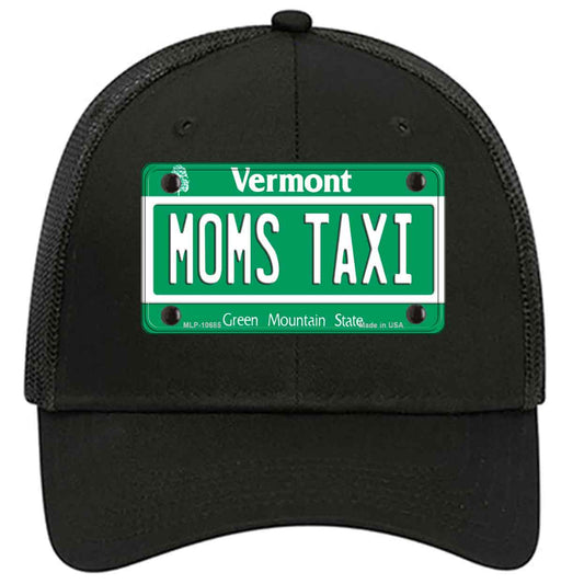 Moms Taxi Vermont Novelty Black Mesh License Plate Hat