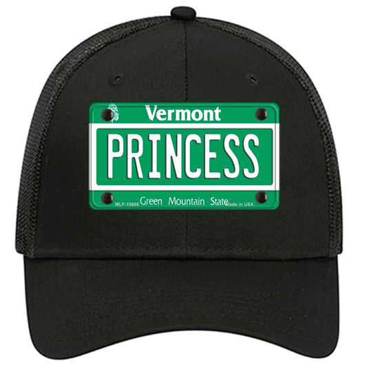 Princess Vermont Novelty Black Mesh License Plate Hat