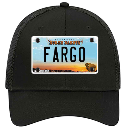 Fargo North Dakota Novelty Black Mesh License Plate Hat