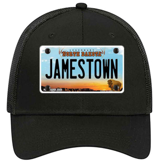 Jamestown North Dakota Novelty Black Mesh License Plate Hat