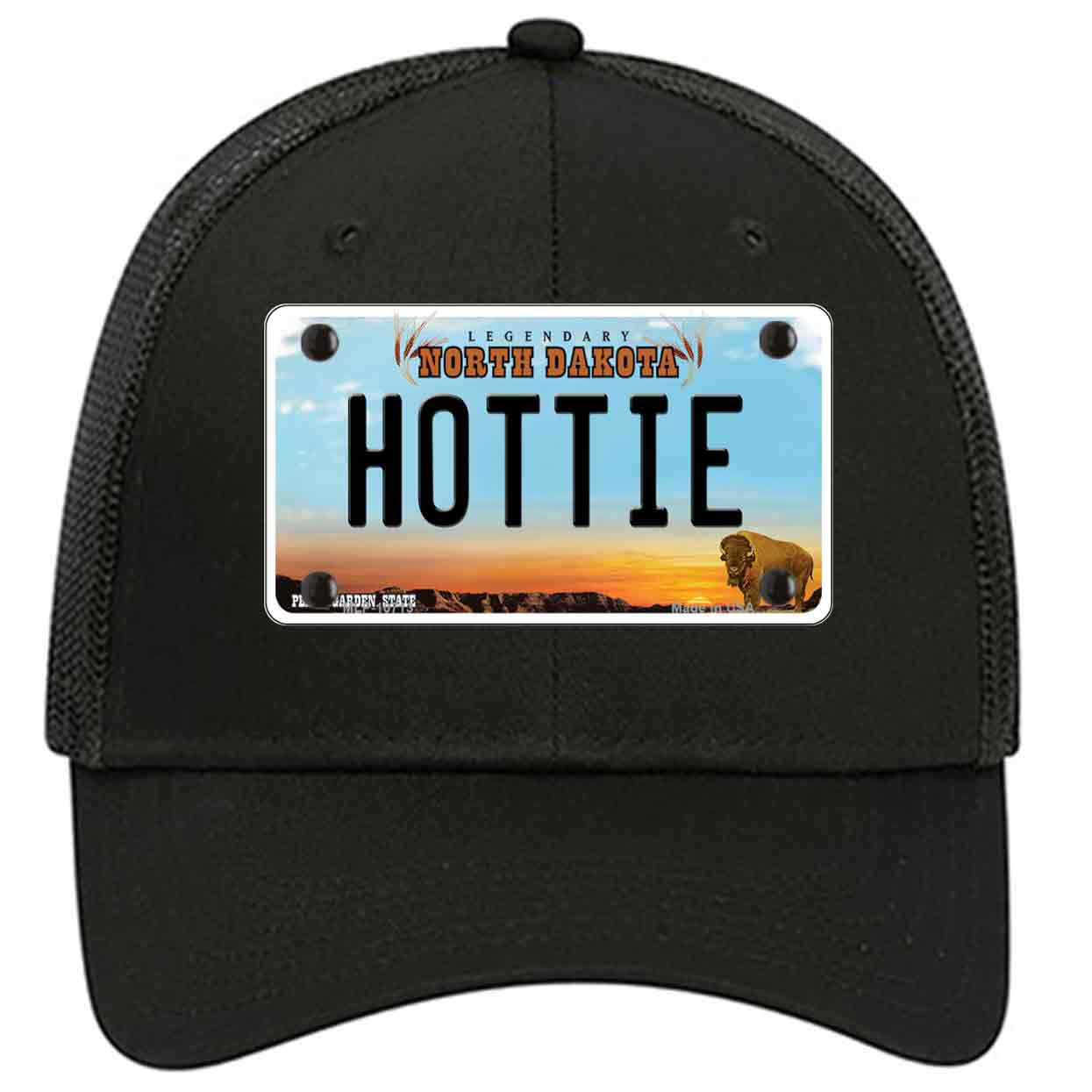 Hottie North Dakota Novelty Black Mesh License Plate Hat