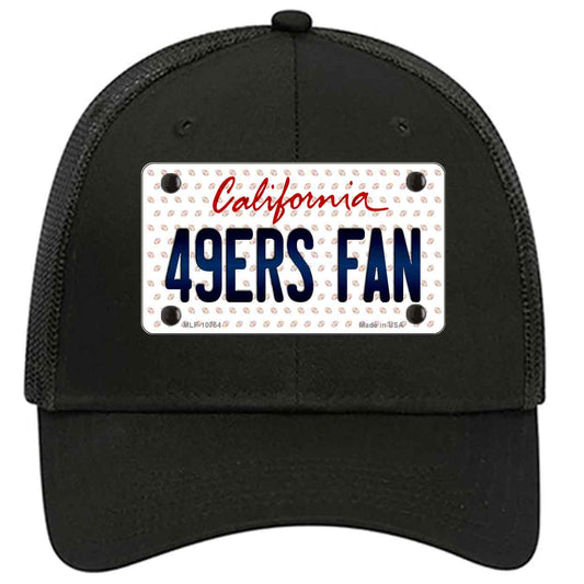 49ERS Fan California Novelty Black Mesh License Plate Hat