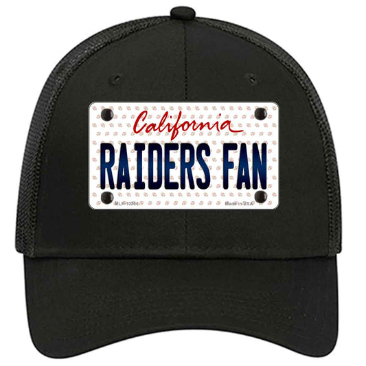 Raiders Fan California Novelty Black Mesh License Plate Hat