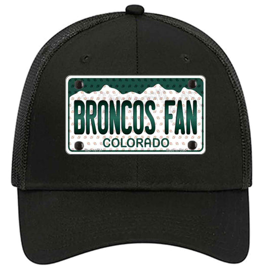Broncos Fan Colorado Novelty Black Mesh License Plate Hat