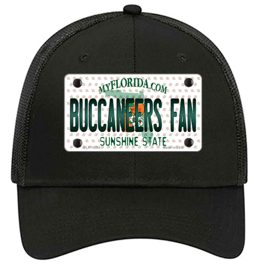 Buccaneers Fan Florida Novelty Black Mesh License Plate Hat