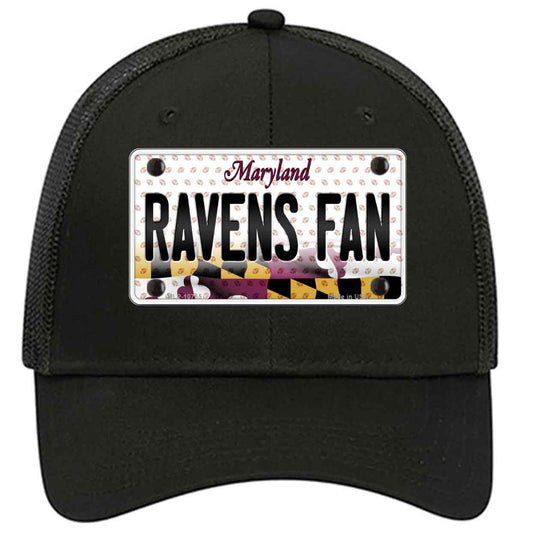 Ravens Fan Maryland Novelty Black Mesh License Plate Hat