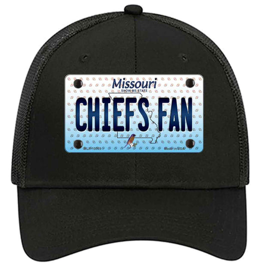 Chiefs Fan Missouri Novelty Black Mesh License Plate Hat