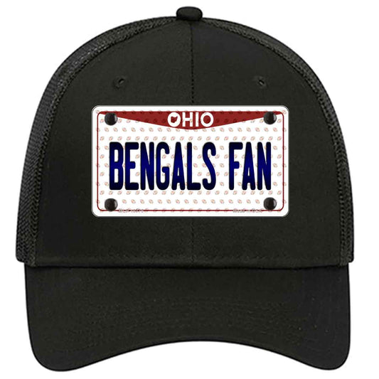 Bengals Fan Ohio Novelty Black Mesh License Plate Hat