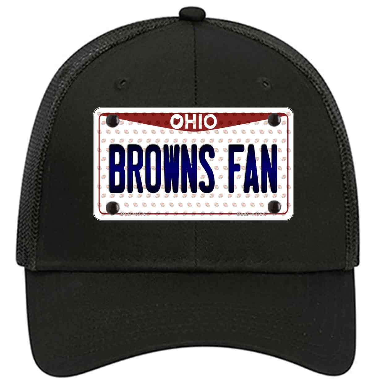 Browns Fan Ohio Novelty Black Mesh License Plate Hat
