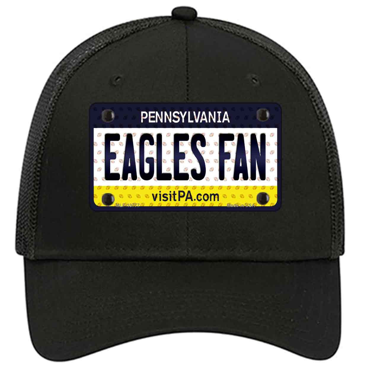 Eagles Fan Pennsylvania Novelty Black Mesh License Plate Hat