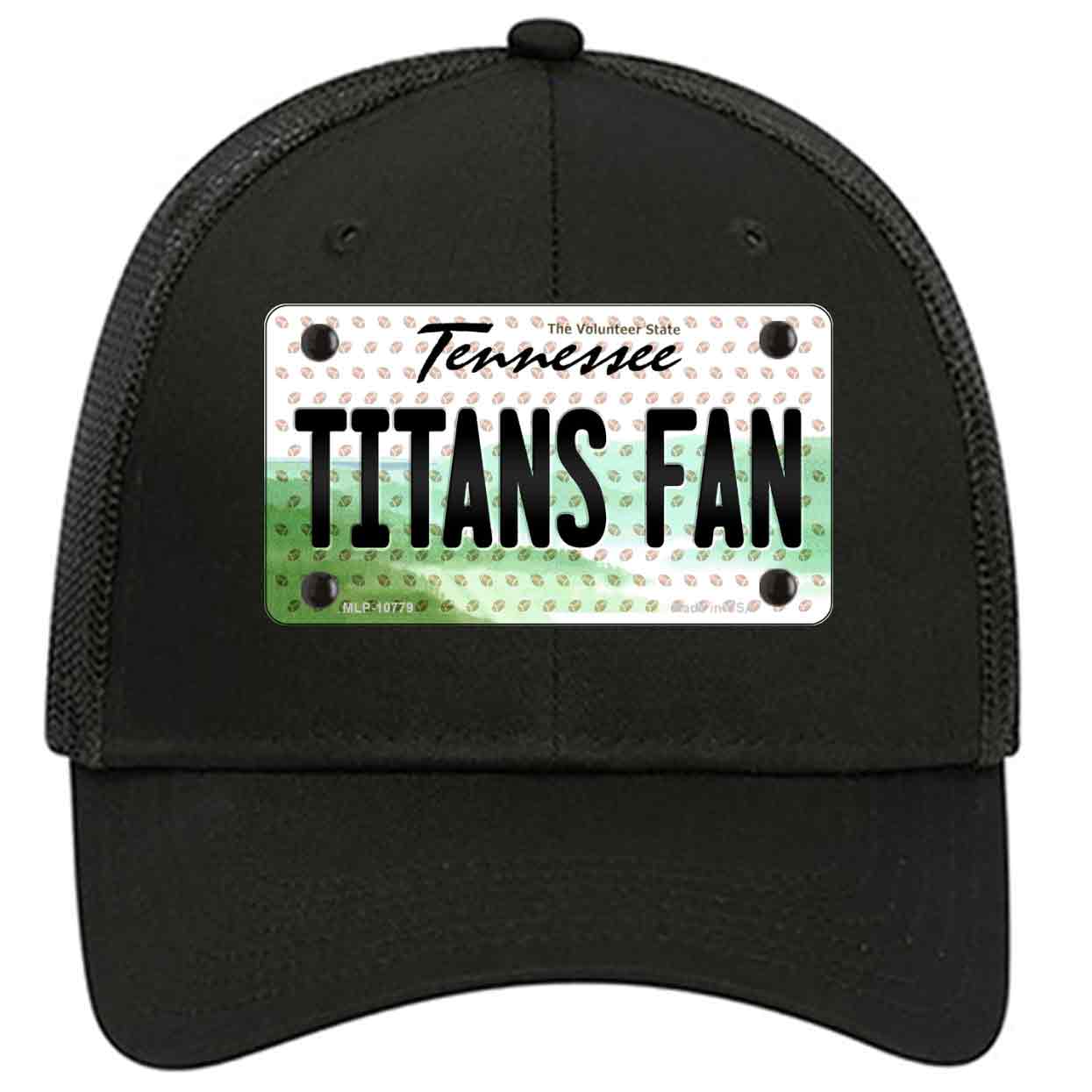 Titans Fan Tennessee Novelty Black Mesh License Plate Hat