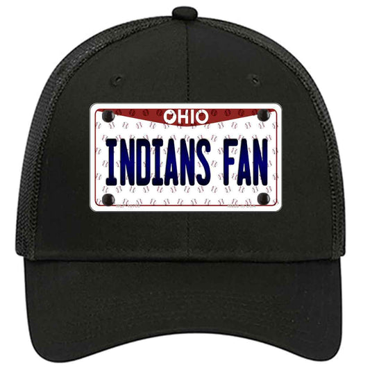 Indians Fan Ohio Novelty Black Mesh License Plate Hat