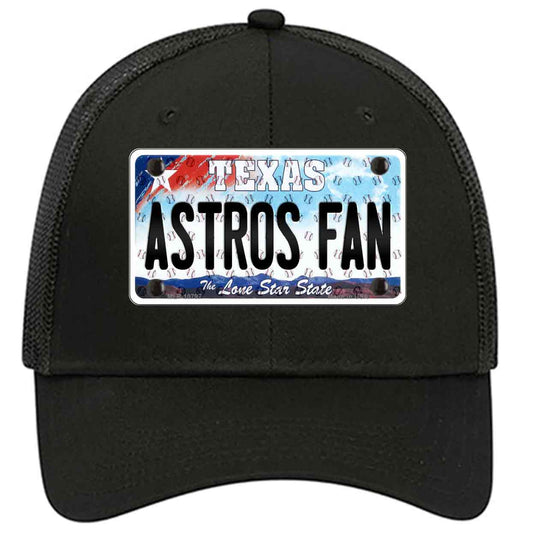 Astros Fan Texas Novelty Black Mesh License Plate Hat