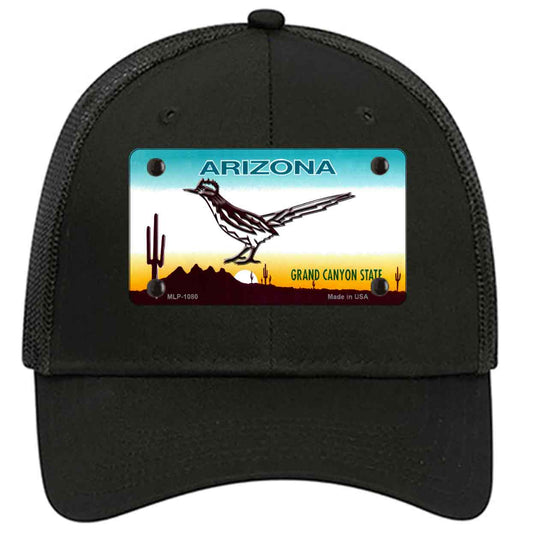 Roadrunner Arizona Novelty Black Mesh License Plate Hat