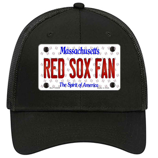 Red Sox Fan Massachusetts Novelty Black Mesh License Plate Hat