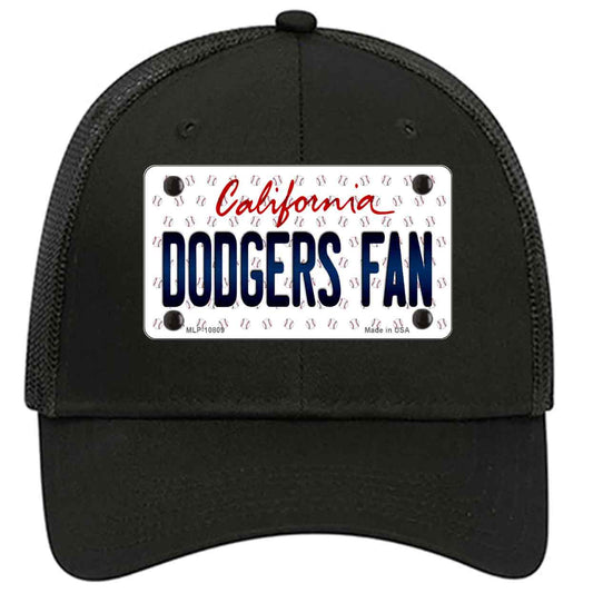 Dodgers Fan California Novelty Black Mesh License Plate Hat