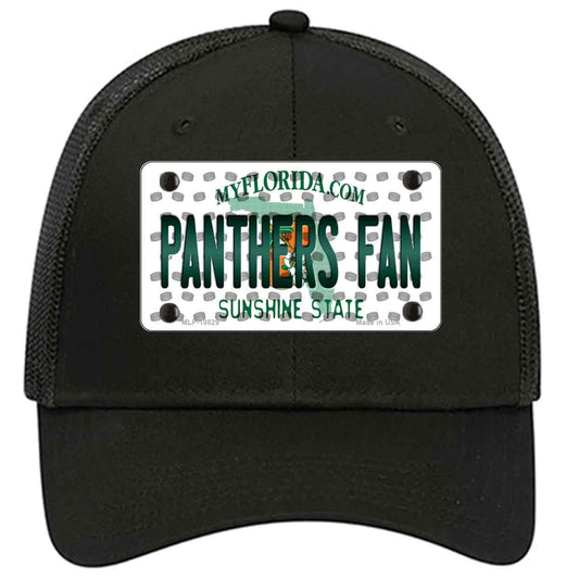 Panthers Fan Florida Novelty Black Mesh License Plate Hat