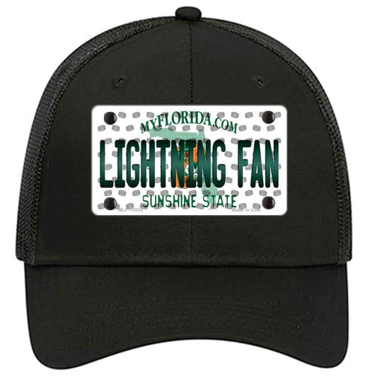 Lightning Fan Florida Novelty Black Mesh License Plate Hat