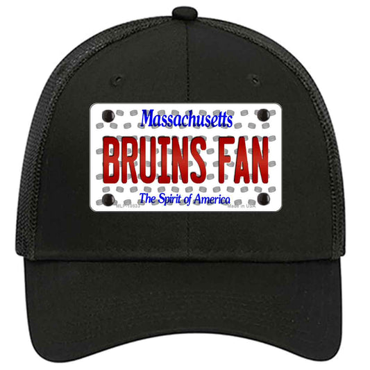 Bruins Fan Massachusetts Novelty Black Mesh License Plate Hat