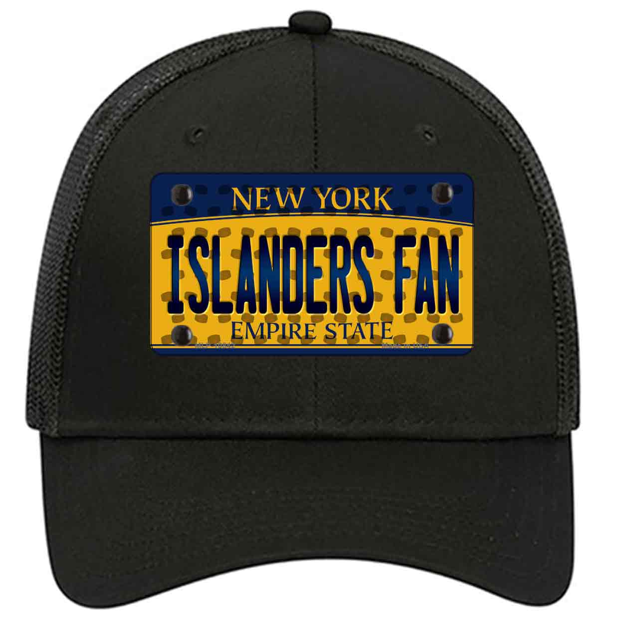 Islanders Fan New York Novelty Black Mesh License Plate Hat