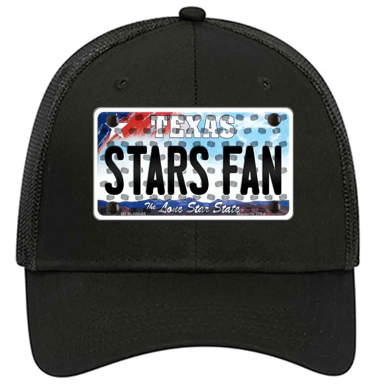 Stars Fan Texas Novelty Black Mesh License Plate Hat