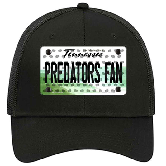Predators Fan Tennessee Novelty Black Mesh License Plate Hat