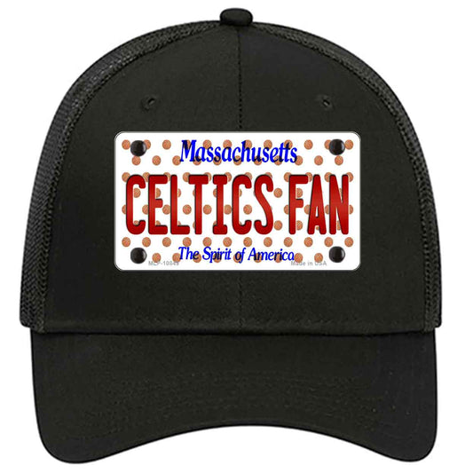 Celtics Fan Massachusetts Novelty Black Mesh License Plate Hat