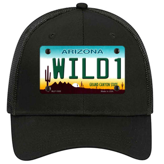 Wild 1 Arizona Novelty Black Mesh License Plate Hat