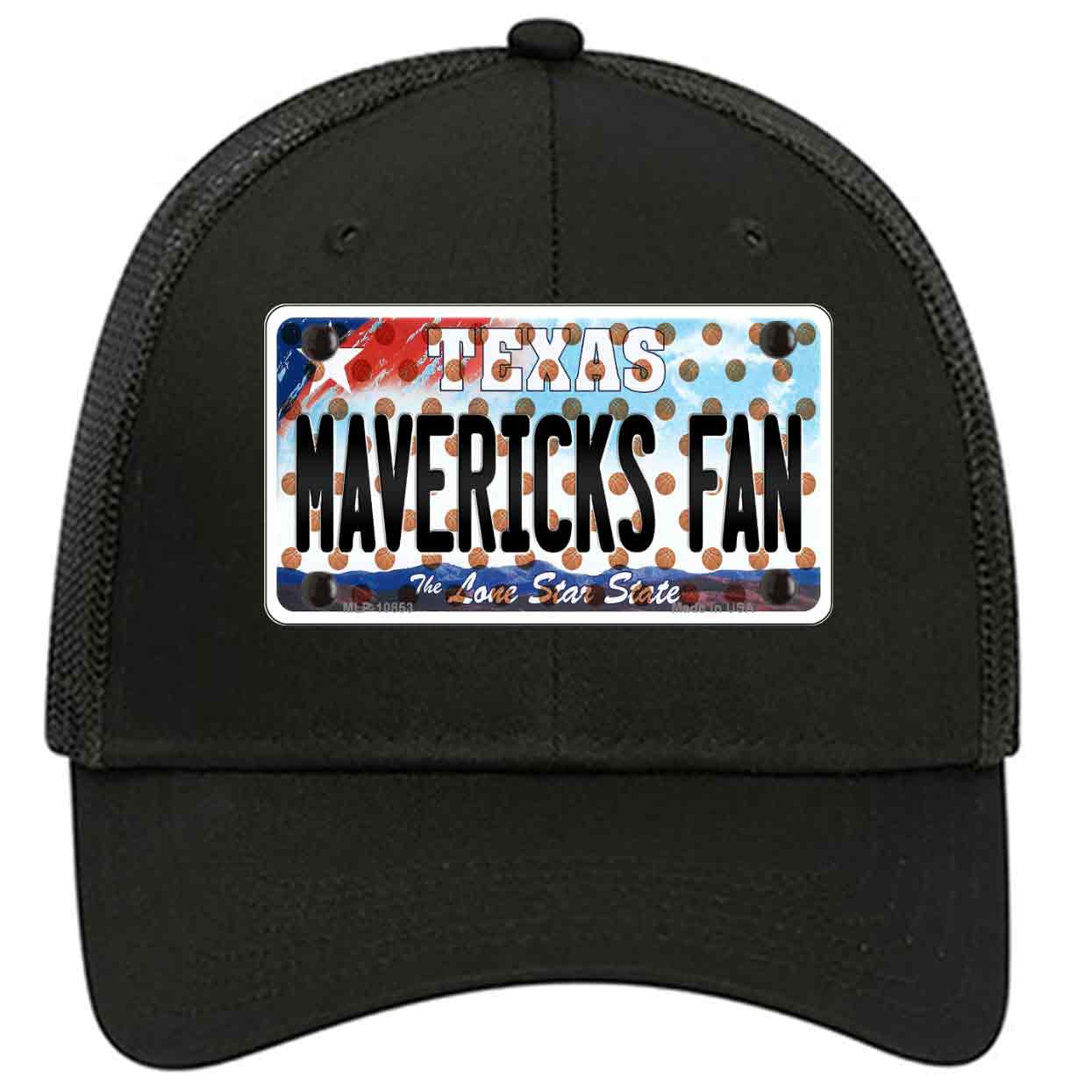 Mavericks Fan Texas Novelty Black Mesh License Plate Hat