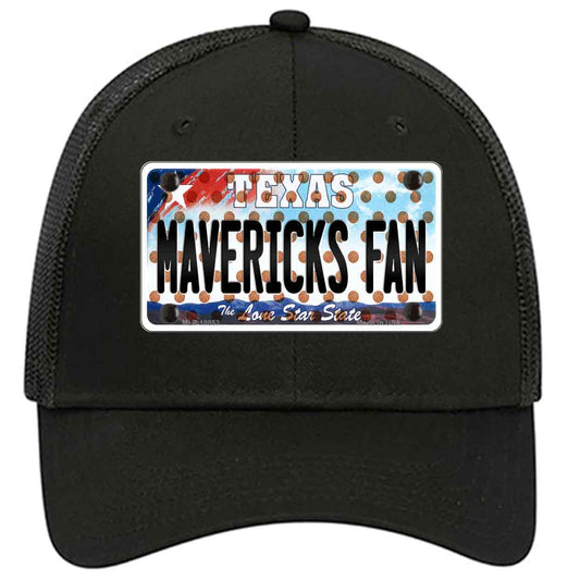 Mavericks Fan Texas Novelty Black Mesh License Plate Hat