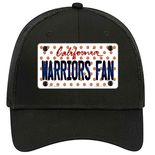 Warriors Fan California Novelty Black Mesh License Plate Hat