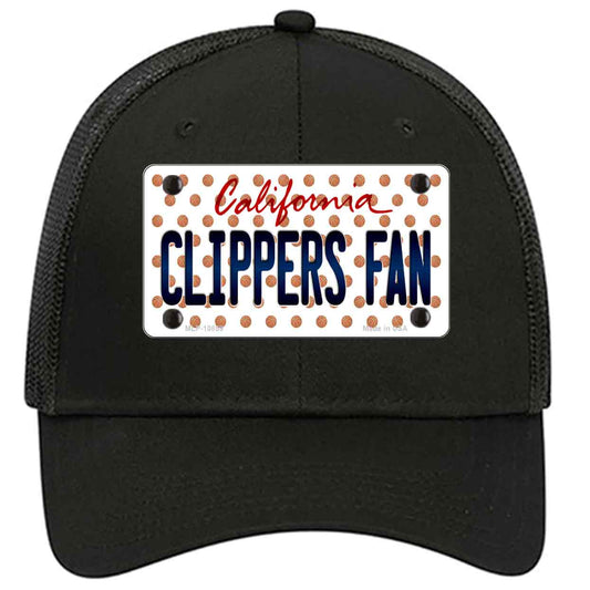 Clippers Fan California Novelty Black Mesh License Plate Hat