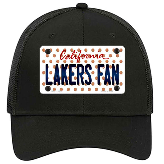 Lakers Fan California Novelty Black Mesh License Plate Hat