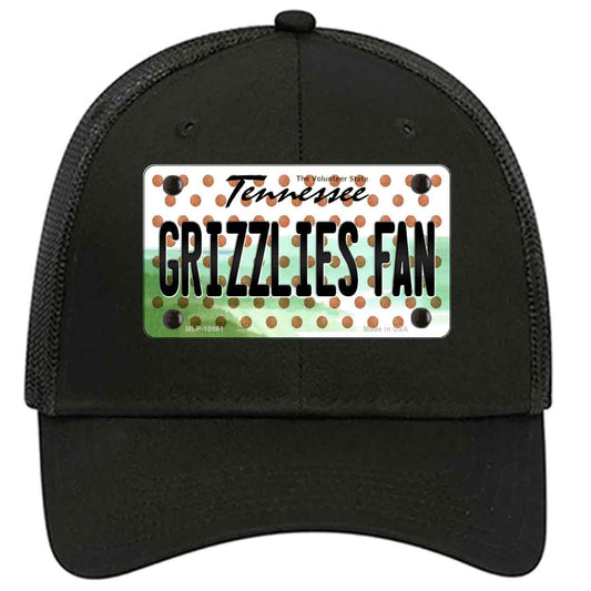 Grizzlies Fan Tennessee Novelty Black Mesh License Plate Hat