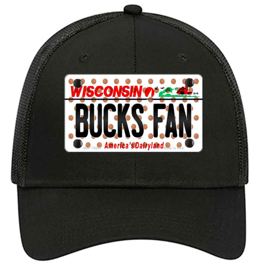 Bucks Fan Wisconsin Novelty Black Mesh License Plate Hat