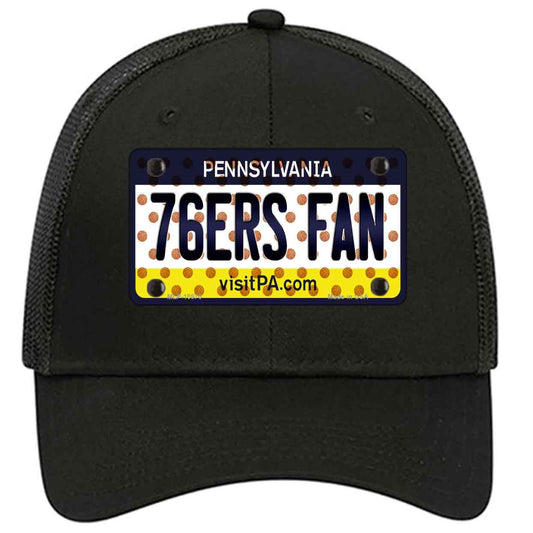 76ers Fan Pennsylvania Novelty Black Mesh License Plate Hat