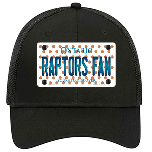 Raptors Fan Ontanio Novelty Black Mesh License Plate Hat