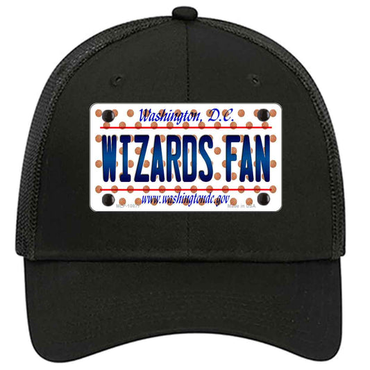 Wizards Fan Washington DC Novelty Black Mesh License Plate Hat