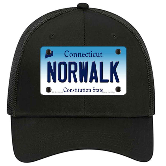 Norwalk Connecticut Novelty Black Mesh License Plate Hat